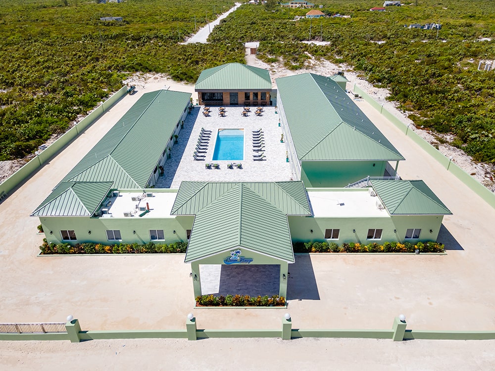 aeriel view of resort