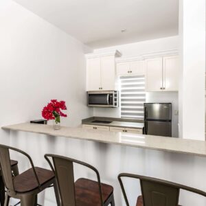 small kitchen in unit