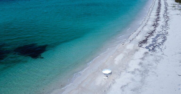 A private section of the beach