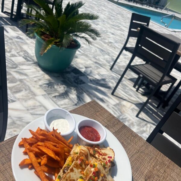 Dinner by the pool