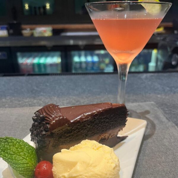 Desert and cocktail