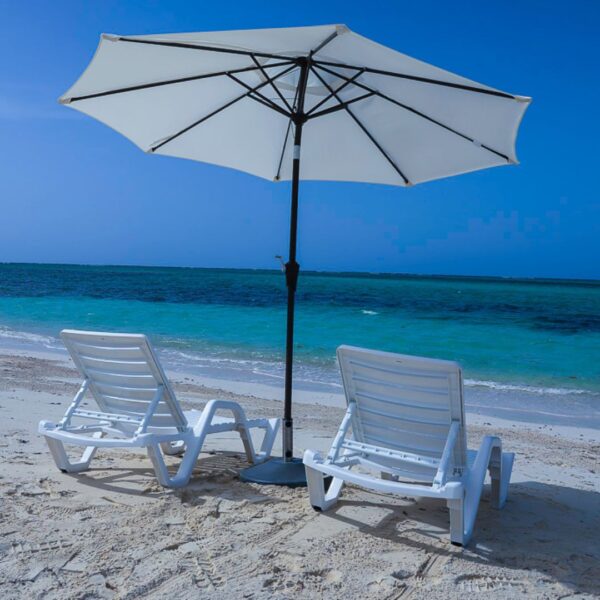 Beach chair and umbrella