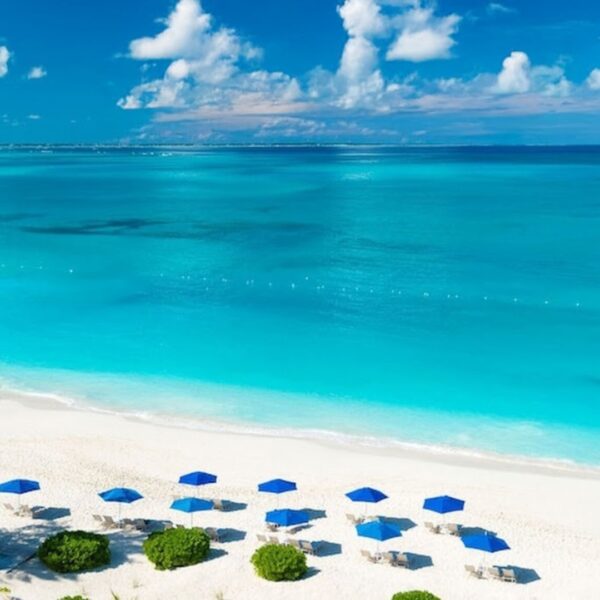 calm, glassy seas and brilliant sunshine