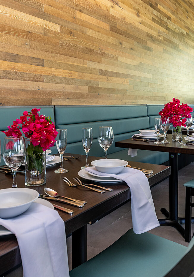 dining tables in restaurant