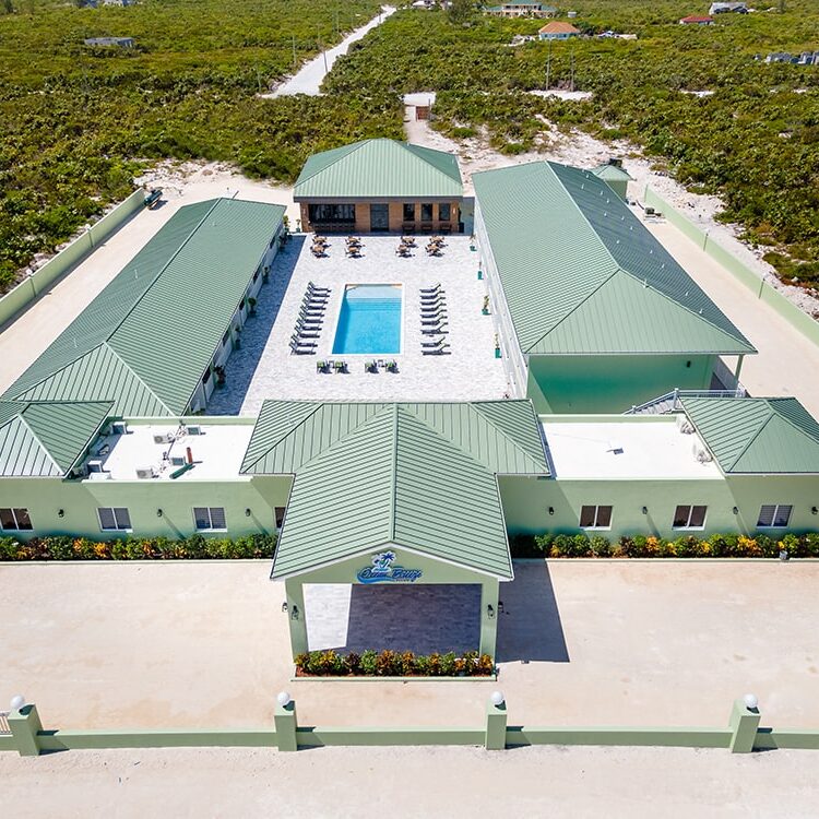 aeriel view of resort